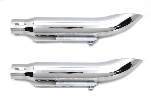 Wyatt Gatling 16 inch Turn Out Muffler Set Chrome - 30-0784