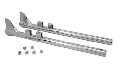 V-Twin 33 inch Bronx Straight Tail Set Chrome - 30-0805