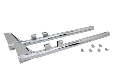 V-Twin 33 inch Bronx Straight Tail Set Chrome - 30-0805