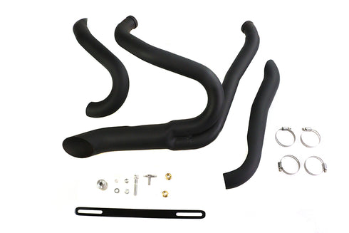 Wyatt Gatling Black Wyatt Gatling 2 into 1 Exhaust Pipe Header Kit - 30-0838