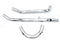 Paughco UL Upsweep Exhaust Header Set Chrome - 30-0851