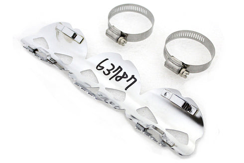 V-Twin Chrome Skull Heat Shield - 30-0887