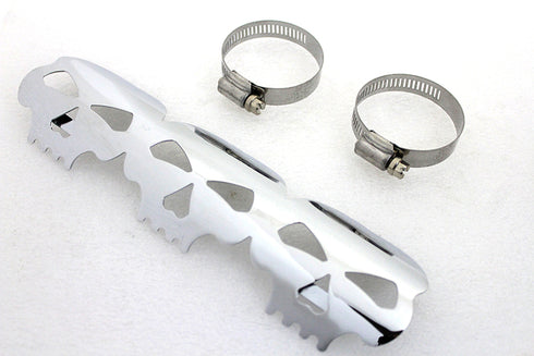 V-Twin Chrome Skull Heat Shield - 30-0887