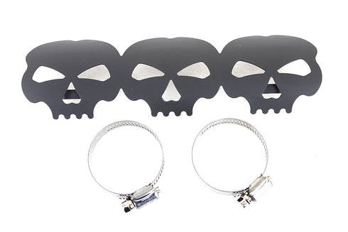 V-Twin Black Skull Heat Shield - 30-0888