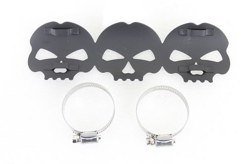 V-Twin Black Skull Heat Shield - 30-0888