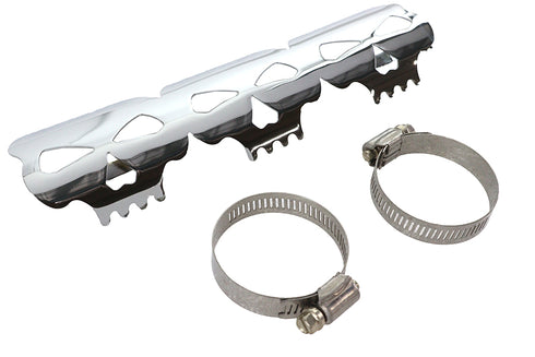 V-Twin Chrome Skull Heat Shield - 30-0889