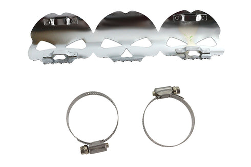 V-Twin Chrome Skull Heat Shield - 30-0889