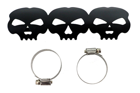V-Twin Black Skull Heat Shield - 30-0890