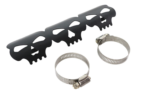 V-Twin Black Skull Heat Shield - 30-0890