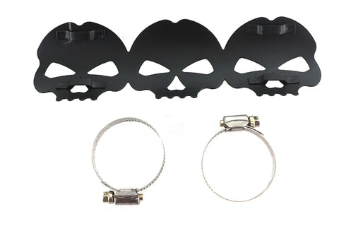 V-Twin Black Skull Heat Shield - 30-0890