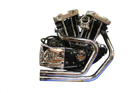 V-Twin 2:1 Exhaust Header Set Chrome - 30-0891