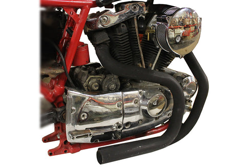 V-Twin 2:1 XL Alphabet Exhaust Header Set Black - 30-0894