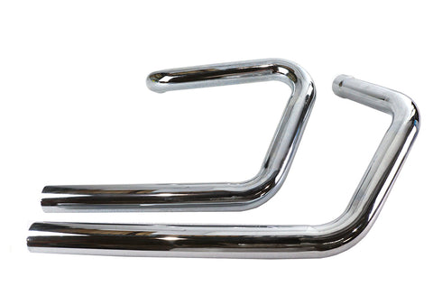 V-Twin Alphabet XL Exhaust Header Set Chrome - 30-0899