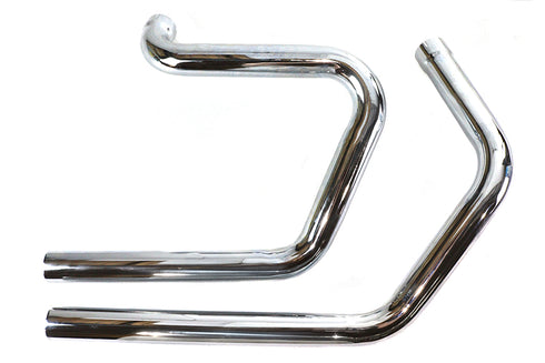 V-Twin Alphabet XL Exhaust Header Set Chrome - 30-0899