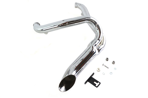 Wyatt Gatling Chrome Wyatt Gatling 2 into 1 Exhaust Pipe Header Kit - 30-0922