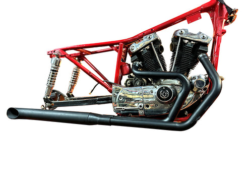 V-Twin Alphabet XL Exhaust Header Set Black - 30-0929