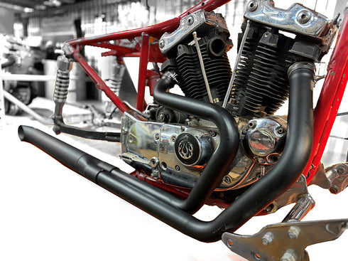 V-Twin Alphabet XL Exhaust Header Set Black - 30-0929