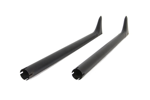 Wyatt Gatling 36 inch Straight Fishtail Exhaust Extension Set Black - 30-0959