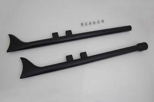 V-Twin M8 36 inch Straight Fishtail Exhaust Extension Set Black - 30-0960
