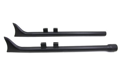 V-Twin M8 36 inch Straight Fishtail Exhaust Extension Set Black - 30-0960