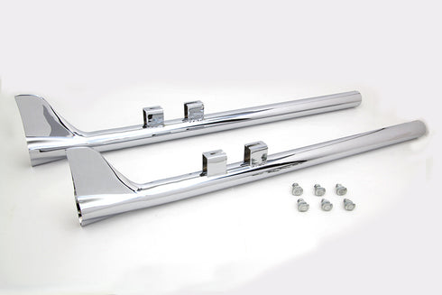 V-Twin 36 inch Bronx Straight Tail Set Chrome - 30-0971