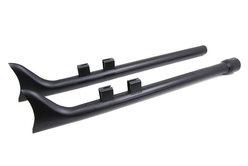 V-Twin M8 33 inch Straight Fishtail Exhaust Extension Set Black - 30-0973