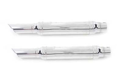 V-Twin Replica Muffler Set with Slash Cut Ends - 30-1109