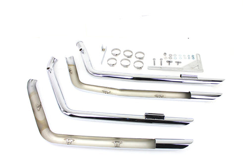 MCM MCM Illusion Drag Pipe Set Chrome - 30-1142