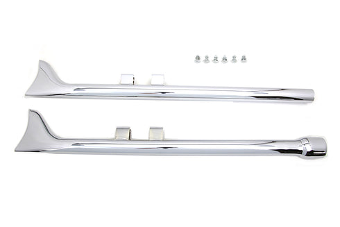 Wyatt Gatling M8 36 inch Straight Fishtail Exhaust Extension Set Chrome - 30-1147