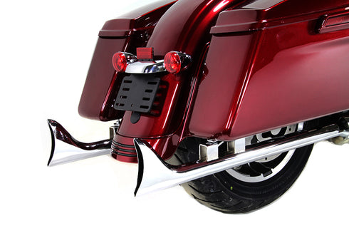 V-Twin M8 33 inch Straight Fishtail Exhaust Extension Set Chrome - 30-1148