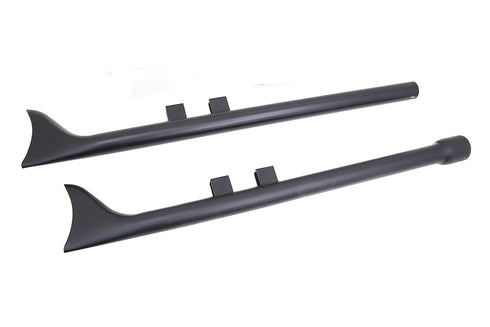 V-Twin M8 36 inch Straight Fishtail Exhaust Extension Set Black - 30-1149
