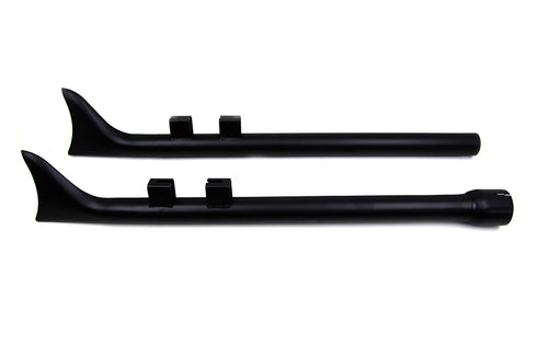 V-Twin M8 33 inch Straight Fishtail Exhaust Extension Set Black - 30-1150