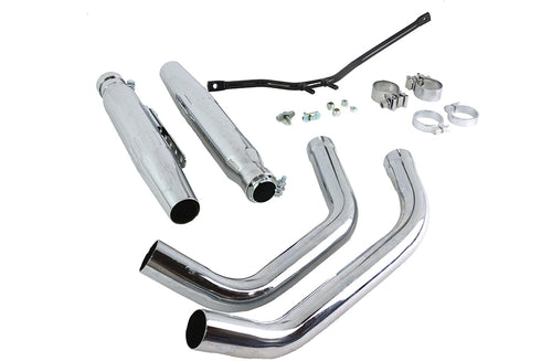 V-Twin Tapered Muffler Exhaust Kit Chrome Dual Type - 30-1264