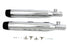 V-Twin Chrome Slip On Muffler Set With Black Tips - 30-1282