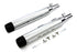 V-Twin Chrome Slip On Muffler Set With Black Tips - 30-1282