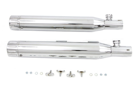 V-Twin Chrome Slip On Muffler Set - 30-1283