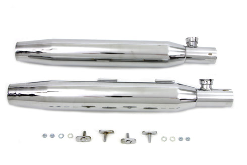 V-Twin Chrome Slip On Muffler Set - 30-1284