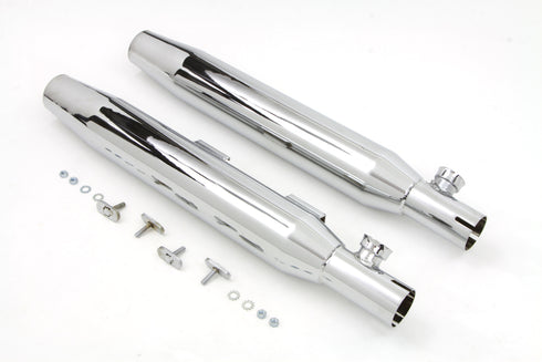 V-Twin Chrome Slip On Muffler Set - 30-1284