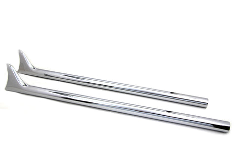 V-Twin 40 inch Straight Fishtail Exhaust Extension Set Chrome - 30-1287