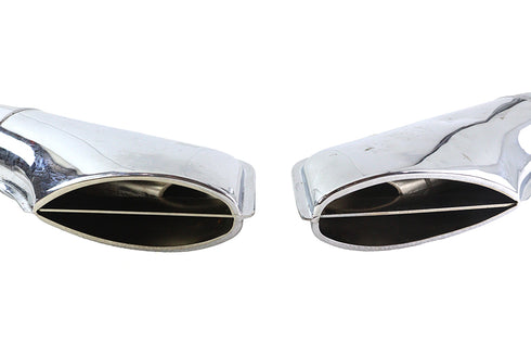 V-Twin Turn Out Muffler Set Classic 1967 Style Chrome - 30-1292