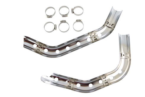 V-Twin Drilled Heat Shield Set Chrome - 30-1313