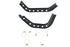 V-Twin Drilled Heat Shield Set Black - 30-1314
