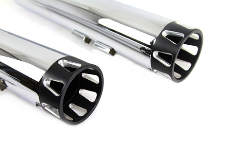 V-Twin M8 Revolver Muffler Set with Black Tip - 30-1377