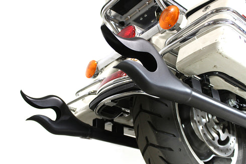 V-Twin 36 inch Straight Flame Exhaust Pipe Extension Set Black - 30-1436