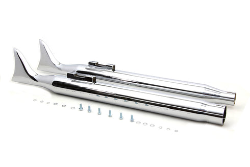 V-Twin M8 Chrome Fishtail Muffler Set - 30-1606