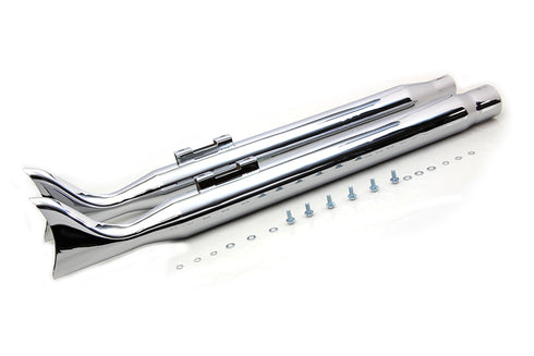 V-Twin M8 Chrome Fishtail Muffler Set - 30-1606
