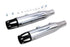 V-Twin Chrome Highlighted Revolver Tip Muffler Set - 30-1611
