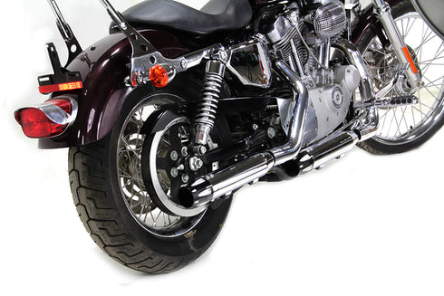 V-Twin Chrome Highlighted Revolver Tip Muffler Set - 30-1611