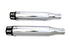 V-Twin Chrome Tapered Revolver Tip Muffler Set - 30-1614