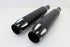 V-Twin Black Highlighted Revolver Tip Muffler Set - 30-1616
